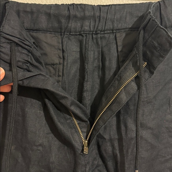 Quince Men's 100% European Linen Black Pants - Picture 5 of 7